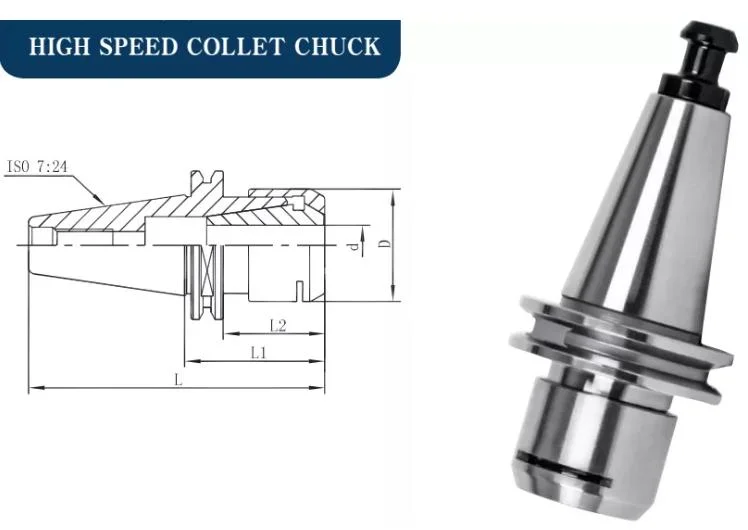 1/6high Precision ISO20 Er16 Er16-35 Collet Chuck Tool Holder for CNC Machine