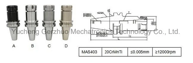 Milling and Spring Bt Er Collets Chuck Tool Holder for CNC Machine Tool Accessories